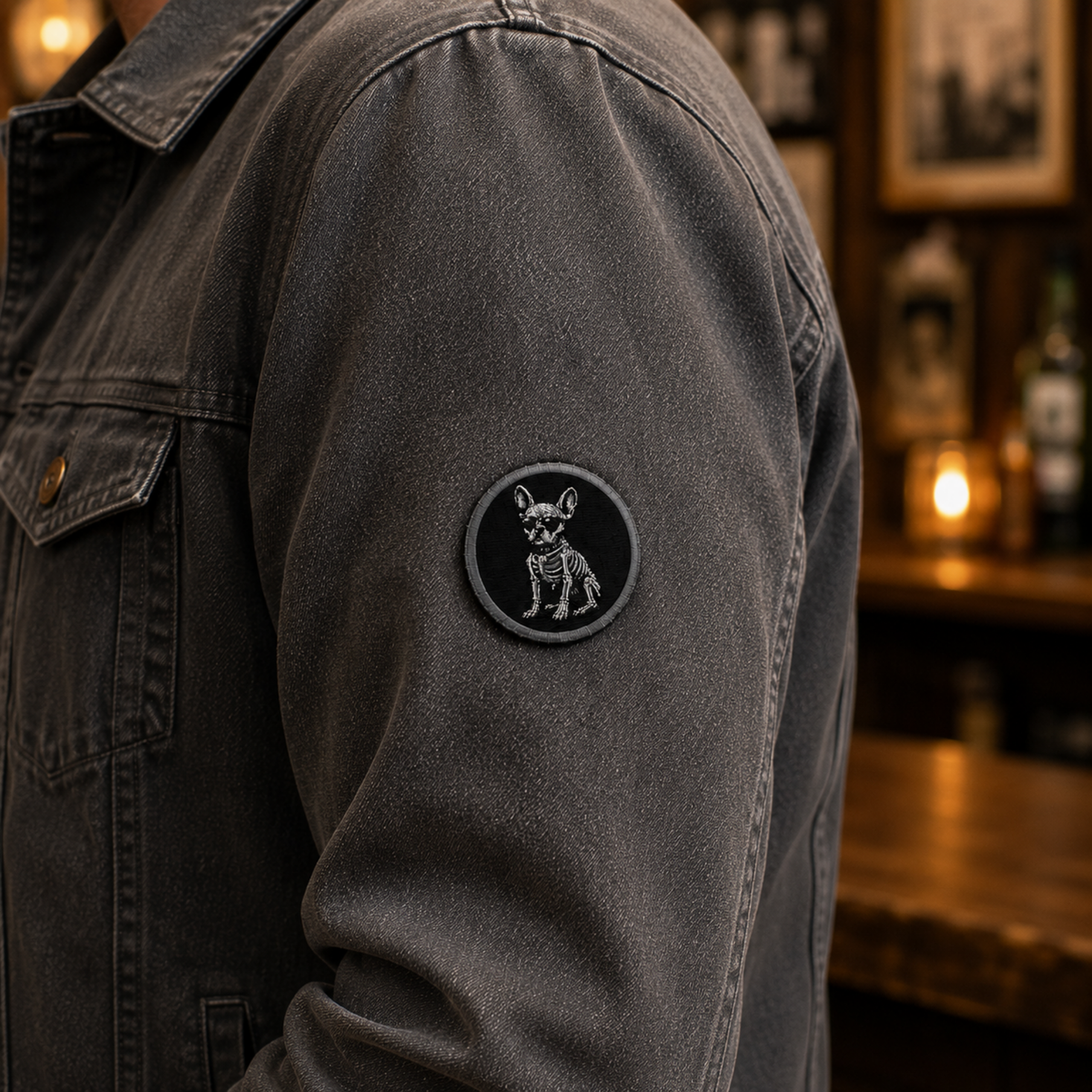 Skele Frenchie Embroidered patch